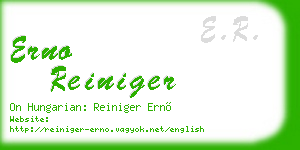 erno reiniger business card
